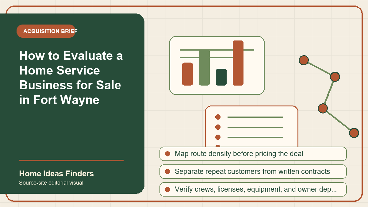 Featured image for article on How to Evaluate a Home Service Business for Sale in Fort Wayne under the Home Ideas Finders brand