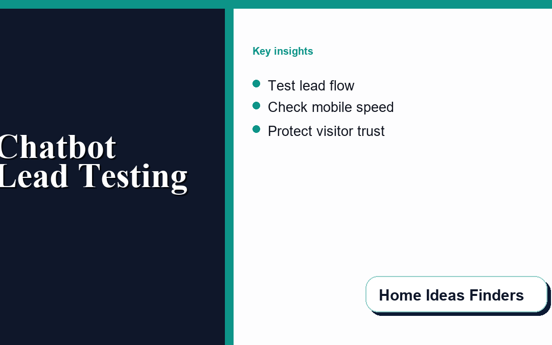 How Home Improvement Websites Can Test a Free Chatbot Before It Handles Leads