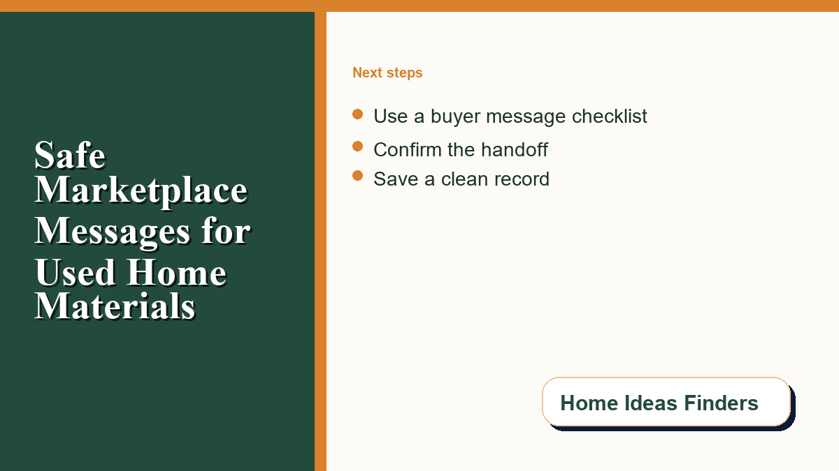 Buyer message handoff checklist for a clear Marketplace sale record